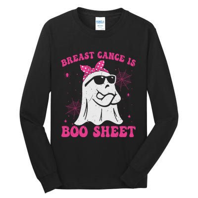 Breast Cancer Is Boo Sheet Halloween Breast Cancer Awareness Tall Long Sleeve T-Shirt