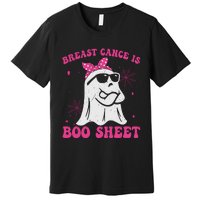 Breast Cancer Is Boo Sheet Halloween Breast Cancer Awareness Premium T-Shirt