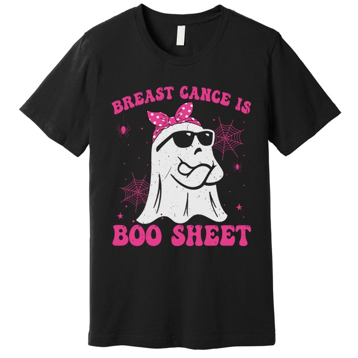 Breast Cancer Is Boo Sheet Halloween Breast Cancer Awareness Premium T-Shirt