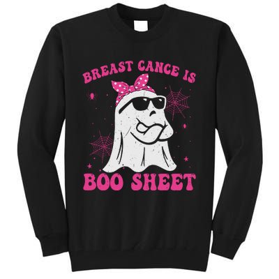 Breast Cancer Is Boo Sheet Halloween Breast Cancer Awareness Tall Sweatshirt