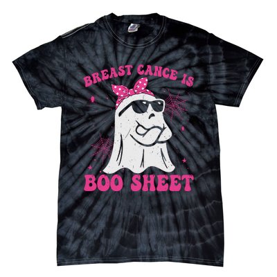 Breast Cancer Is Boo Sheet Halloween Breast Cancer Awareness Tie-Dye T-Shirt