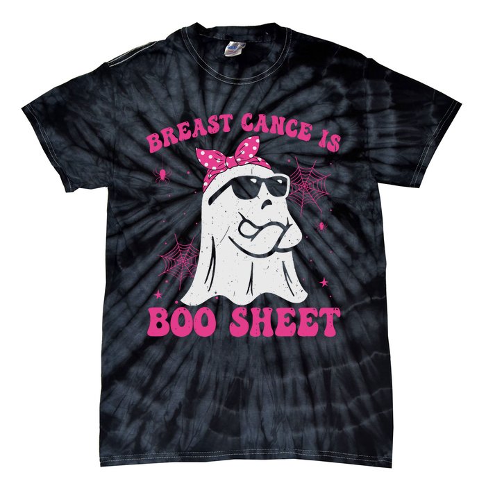 Breast Cancer Is Boo Sheet Halloween Breast Cancer Awareness Tie-Dye T-Shirt