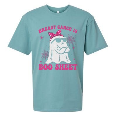 Breast Cancer Is Boo Sheet Halloween Breast Cancer Awareness Sueded Cloud Jersey T-Shirt