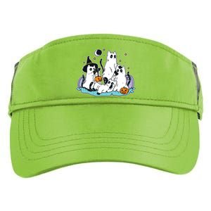 Black Cats In Ghost Costume Cute Women And Halloween Adult Drive Performance Visor