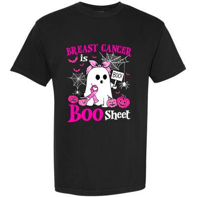 Breast Cancer Is Boo Sheet Halloween Breast Cancer Awareness Garment-Dyed Heavyweight T-Shirt