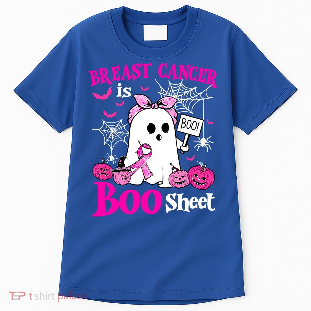 Breast Cancer Is Boo Sheet Halloween Breast Cancer Awareness Tall T-Shirt
