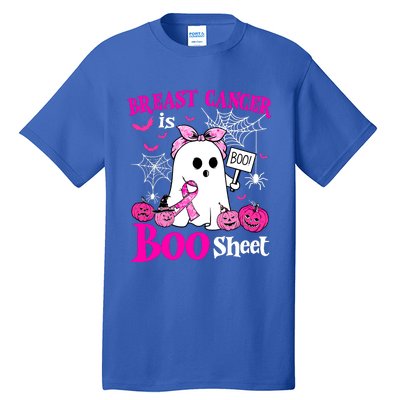 Breast Cancer Is Boo Sheet Halloween Breast Cancer Awareness Tall T-Shirt