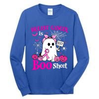 Breast Cancer Is Boo Sheet Halloween Breast Cancer Awareness Tall Long Sleeve T-Shirt