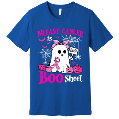 Breast Cancer Is Boo Sheet Halloween Breast Cancer Awareness Premium T-Shirt