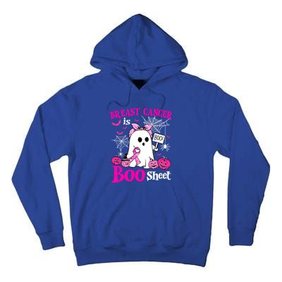 Breast Cancer Is Boo Sheet Halloween Breast Cancer Awareness Tall Hoodie