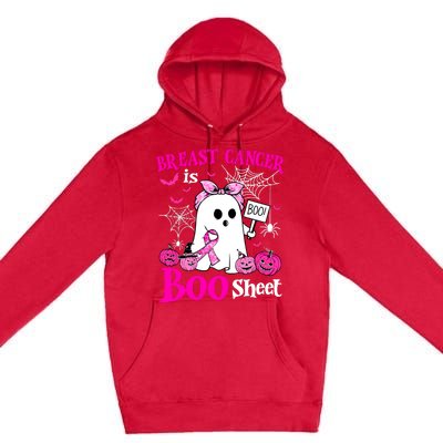 Breast Cancer Is Boo Sheet Halloween Breast Cancer Awareness Premium Pullover Hoodie