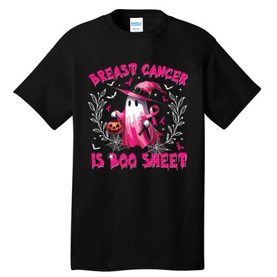 Breast Cancer Is Boo Sheet Halloween Breast Cancer Awareness Tall T-Shirt