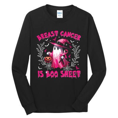 Breast Cancer Is Boo Sheet Halloween Breast Cancer Awareness Tall Long Sleeve T-Shirt