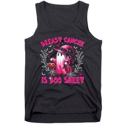 Breast Cancer Is Boo Sheet Halloween Breast Cancer Awareness Tank Top