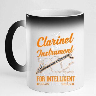 Bass Clarinet Instrument For Intelligent People 11oz Black Color Changing Mug