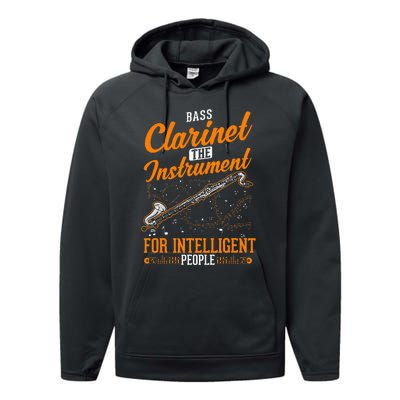 Bass Clarinet Instrument For Intelligent People Performance Fleece Hoodie