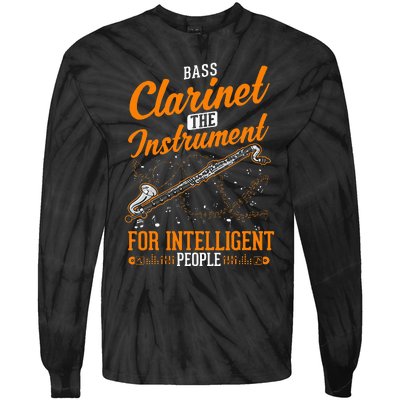 Bass Clarinet Instrument For Intelligent People Tie-Dye Long Sleeve Shirt