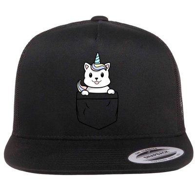 Baby Caticorn In Pocket Flatbill Hat
