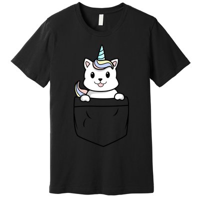 Baby Caticorn In Pocket Premium T-Shirt