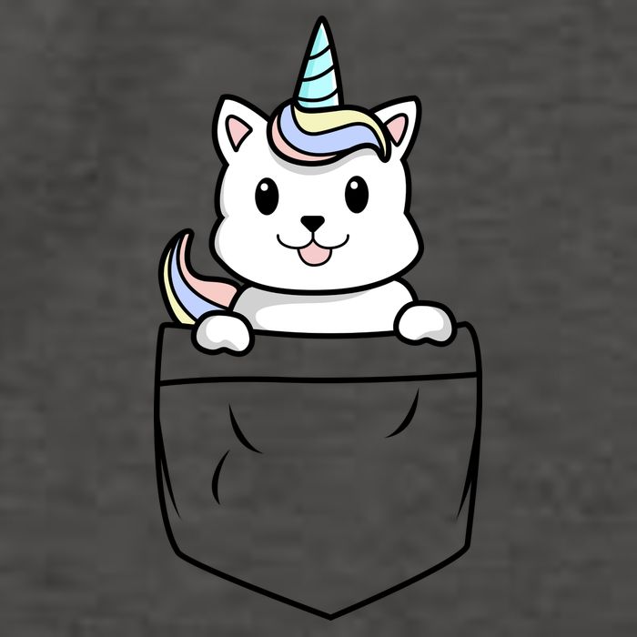 Baby Caticorn In Pocket Vector Backpack