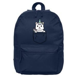 Baby Caticorn In Pocket 16 in Basic Backpack