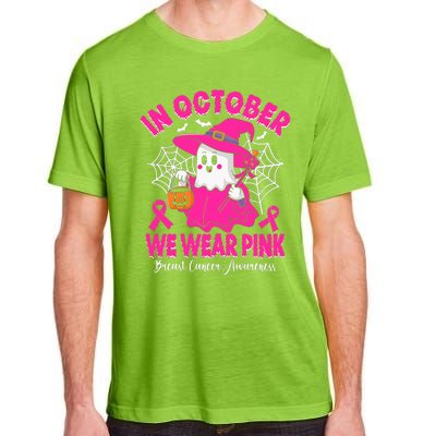 Breast Cancer In October We Wear Halloween Adult ChromaSoft Performance T-Shirt