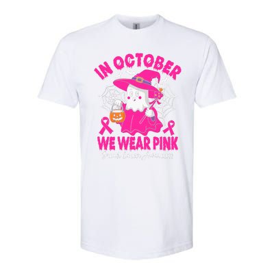 Breast Cancer In October We Wear Halloween Softstyle® CVC T-Shirt