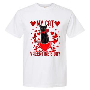 Black Cat Is My Valentine Red Hearts Valentines Day Couples Garment-Dyed Heavyweight T-Shirt