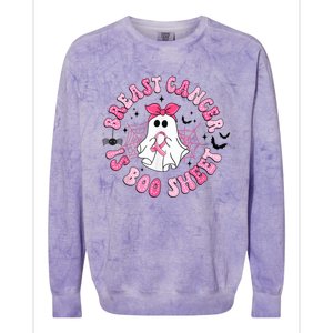 Breast Cancer Is Boo Sheet Boo Ghost Happy Halloween Colorblast Crewneck Sweatshirt