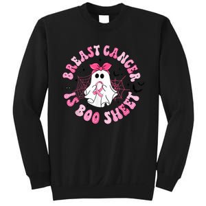 Breast Cancer Is Boo Sheet Boo Ghost Happy Halloween Sweatshirt