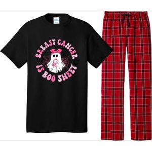 Breast Cancer Is Boo Sheet Boo Ghost Happy Halloween Pajama Set