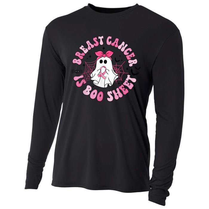 Breast Cancer Is Boo Sheet Boo Ghost Happy Halloween Cooling Performance Long Sleeve Crew