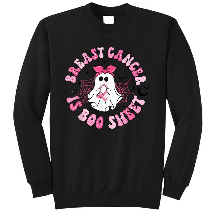 Breast Cancer Is Boo Sheet Boo Ghost Happy Halloween Tall Sweatshirt