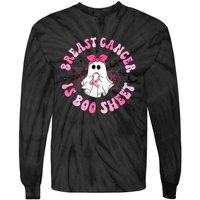 Breast Cancer Is Boo Sheet Boo Ghost Happy Halloween Tie-Dye Long Sleeve Shirt