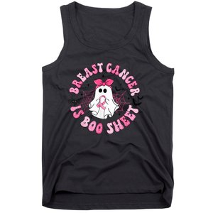 Breast Cancer Is Boo Sheet Boo Ghost Happy Halloween Tank Top