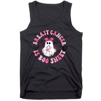 Breast Cancer Is Boo Sheet Boo Ghost Happy Halloween Tank Top