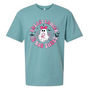 Breast Cancer Is Boo Sheet Boo Ghost Happy Halloween Sueded Cloud Jersey T-Shirt