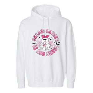 Breast Cancer Is Boo Sheet Boo Ghost Happy Halloween Garment-Dyed Fleece Hoodie