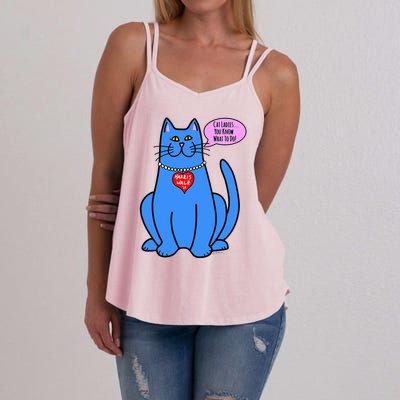 Blue Cat In Pearls Harris Walz 24 Women's Strappy Tank