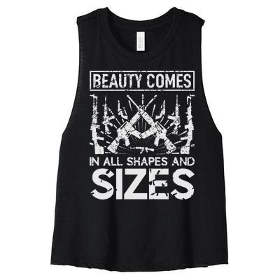 Beauty Comes In All Shapes And Sizes Women's Racerback Cropped Tank