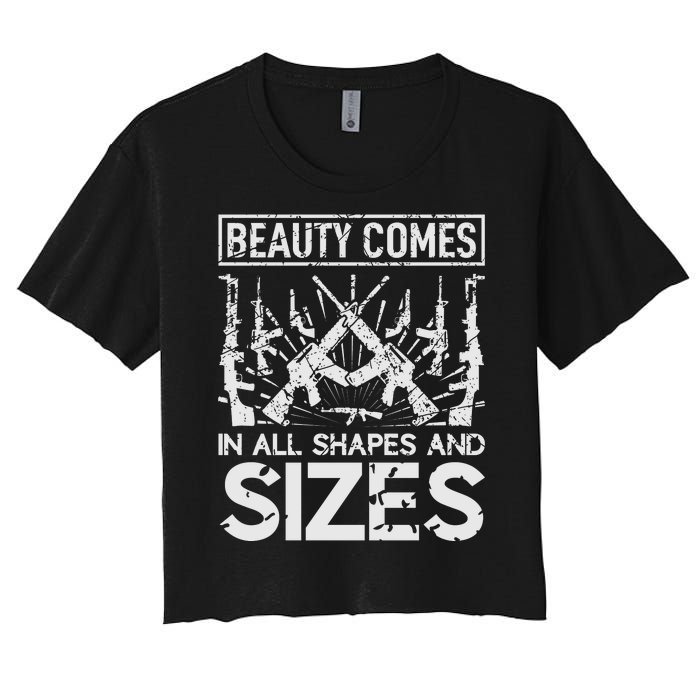 Beauty Comes In All Shapes And Sizes Women's Crop Top Tee