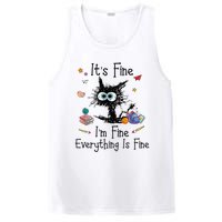 Black Cat Its Fine Im Fine Everything Is Fine Teacher Xmas PosiCharge Competitor Tank