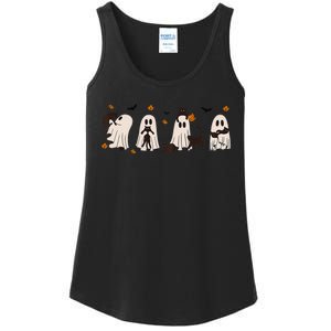 Black Cats In Cute Ghost Cat Halloween Gift Ladies Essential Tank