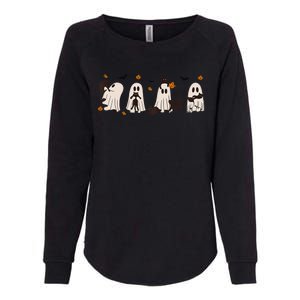 Black Cats In Cute Ghost Cat Halloween Gift Womens California Wash Sweatshirt