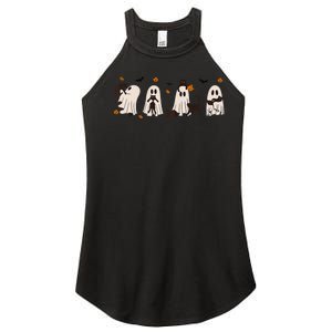 Black Cats In Cute Ghost Cat Halloween Gift Women's Perfect Tri Rocker Tank