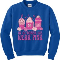 Breast Cancer In October We Wear Pink Kids Sweatshirt