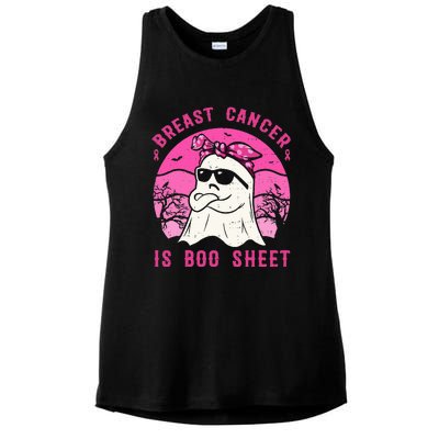 Breast Cancer Is Boo Sheet Breast Cancer Warrior Halloween Ladies PosiCharge Tri-Blend Wicking Tank