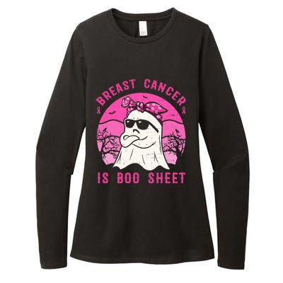 Breast Cancer Is Boo Sheet Breast Cancer Warrior Halloween Womens CVC Long Sleeve Shirt