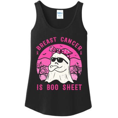 Breast Cancer Is Boo Sheet Breast Cancer Warrior Halloween Ladies Essential Tank