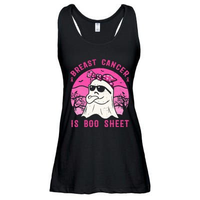 Breast Cancer Is Boo Sheet Breast Cancer Warrior Halloween Ladies Essential Flowy Tank